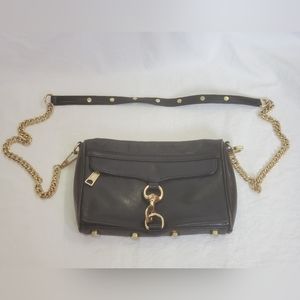 Rebecca Minkoff MAC Crossbody Leather Black Gold FAIR